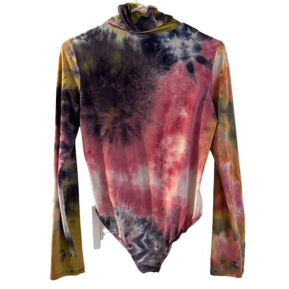Heart and Hips Tie Dye Turtleneck Bodysuit - Picture 4 of 4